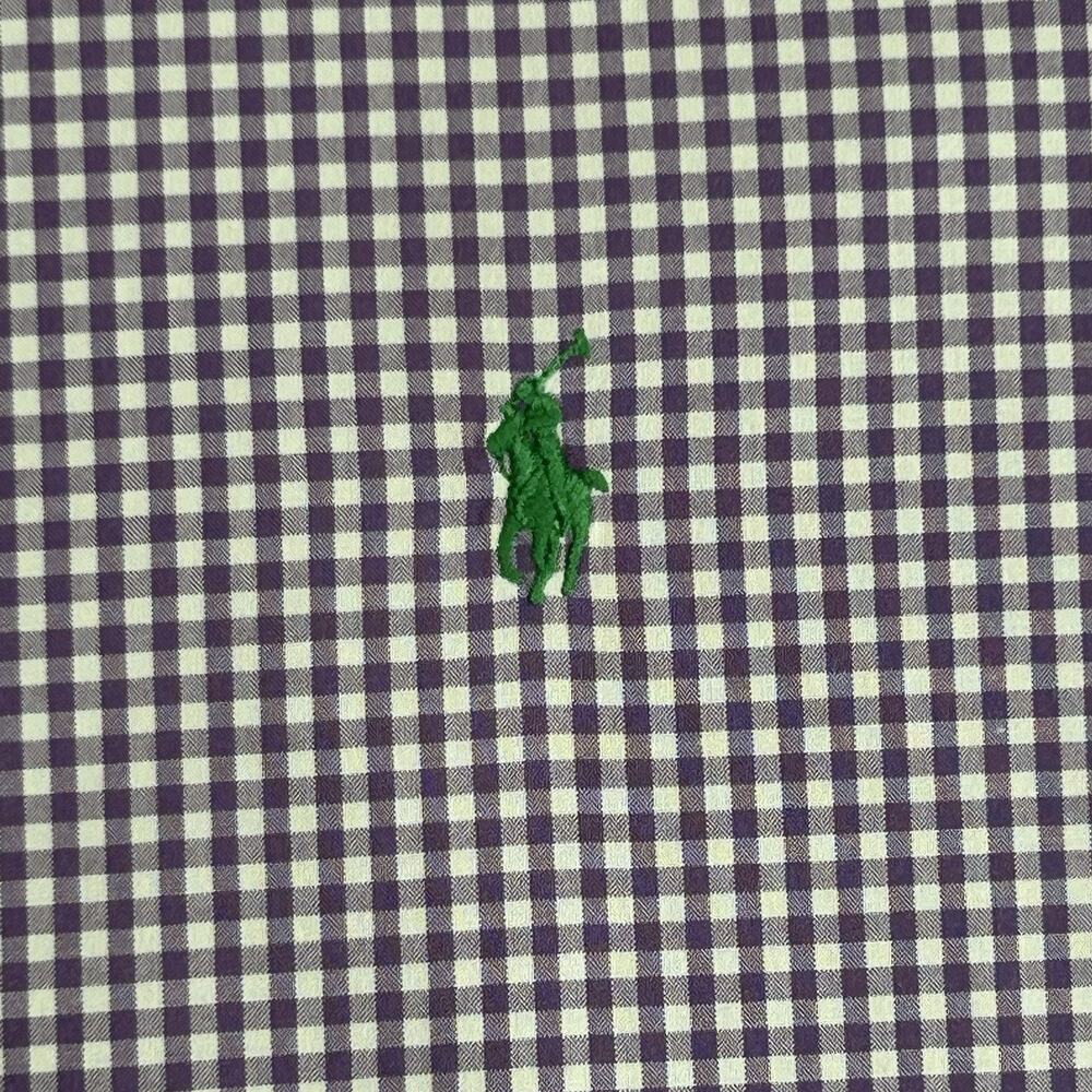 Ralph Lauren Polo Men's XXL Classic Fit Button Down Long Sleeve Purple And White - Picture 11 of 13